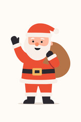 Santa Claus Character Flat Vector