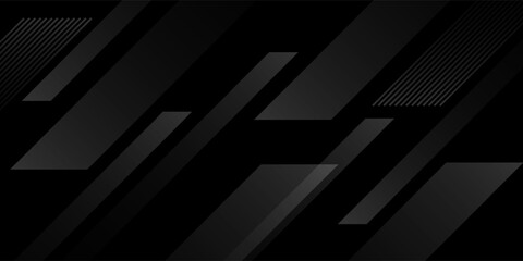 Black abstract background. dark black background. Elegant dark diagonal shape elements. Modern luxury grey gradient graphic design.
