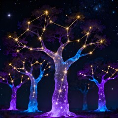 Luminescent Grove of Cosmic Lights