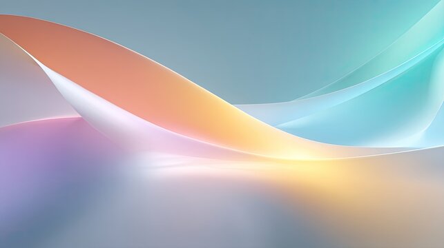 Abstract soft wave background with pastel colors and smooth gradients for modern design, digital art, and creative presentations in various contexts