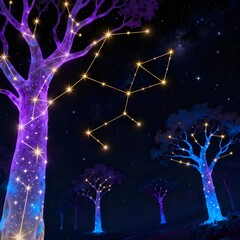 Starlight Trees of the Celestial Forest