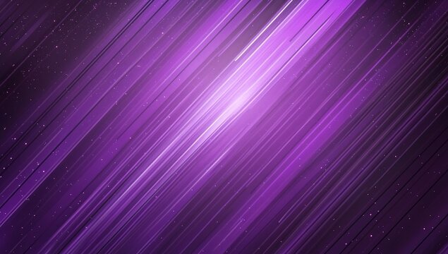 A purple background with diagonal stripes and glowing light effects, a high-tech style, a vector illustration, tech-inspired design elements, a futuristic atmosphere, metallic textures