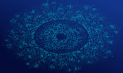 Futuristic dotted blue and black background. Digitally generated blue background with dots. Eps10. modern