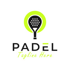 padel sports racket logo