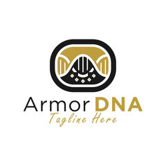 DNA armor illustration logo