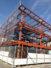 軽量鉄骨の建設現場