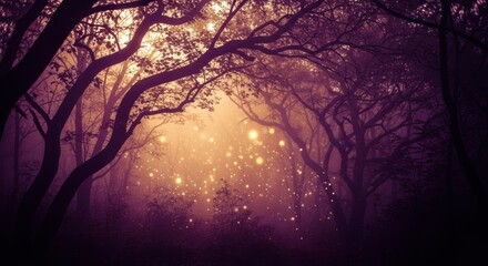 Obraz premium sunset in the forest