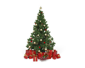 christmas tree with gifts