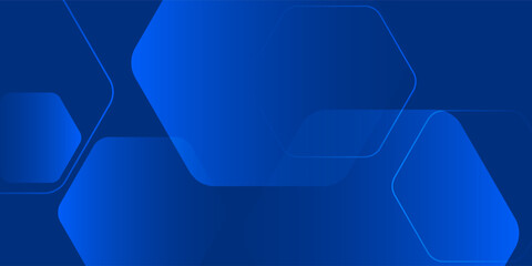 Modern abstract blue background with glowing geometric lines. Blue gradient hexagon shape design. abstract gradient blue background.