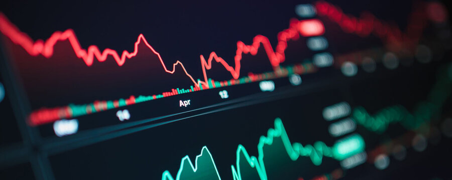 Stock market data chart showing financial trends and investment analysis
