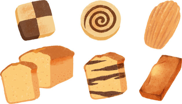 焼き菓子のイラストセット