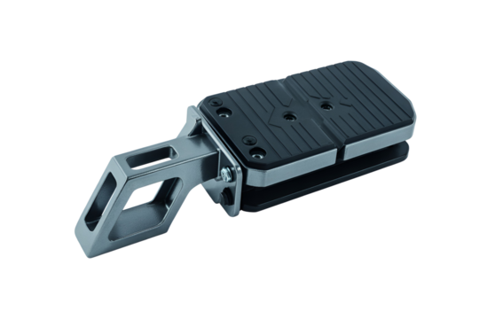 Industrial metal component for machinery isolated on transparent background