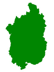 滋賀県の地図（グリーン）