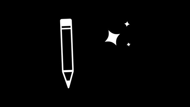 icon symbol ai generate text, writing animated icon logo ai writing creation, script 4k looping croma