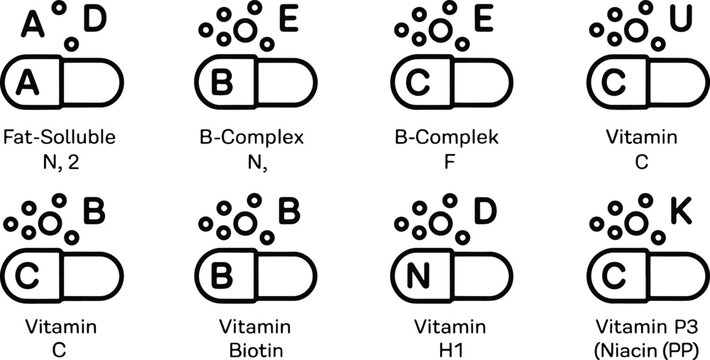 Vitamin Supplement Types Health Nutrition Wellbeing