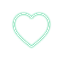 Glowing cyan heart shape on a black background