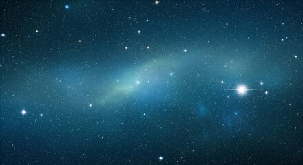 Fototapeta premium A vast expanse of a star-filled night sky illustration with nebula effect