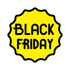 black friday icon line color