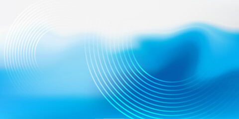Soft blue abstract background with gradient light effects and circular line elements. Ideal for presentations, technology, or health-themed designs. abstract circle blue background.