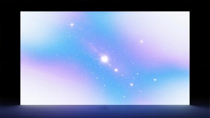 Abstract cosmic background with glowing stars and soft blue-purple gradient