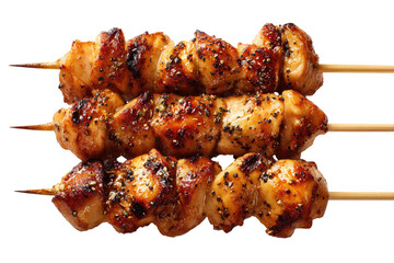 Golden-brown chicken skewers