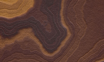 Abstract soil and rock background. Brown weathered layered stone surface texture