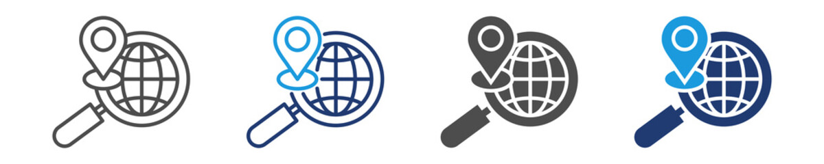 geotagging icon set multiple style