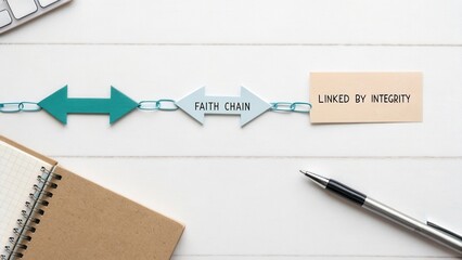 Linked by Integrity: Faith Chain Concept Illustrating Trust and Connection in Personal and Professional Relationships