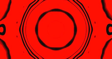 Seamless tunnel video loop creating dynamic visual effects in red and black colors