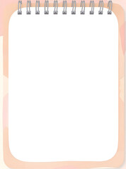 Spiral Notebook Pastel Border Background