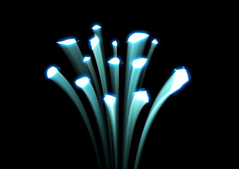 abstract blue background with glowing lines