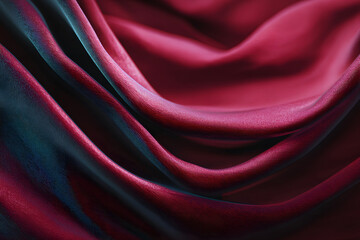 Fototapeta premium Soft silk fabric draped elegantly showcasing rich colors and smooth texture