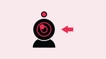 User Target Icon with Arrow Highlighting Focus Point Vector illustration