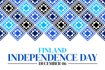 Finland independence day in december 6 wallpaper background with geometric diamond pattern