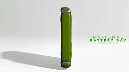 National Battery Day. Understanding Batteries and Renewable Energy. Battery animation.