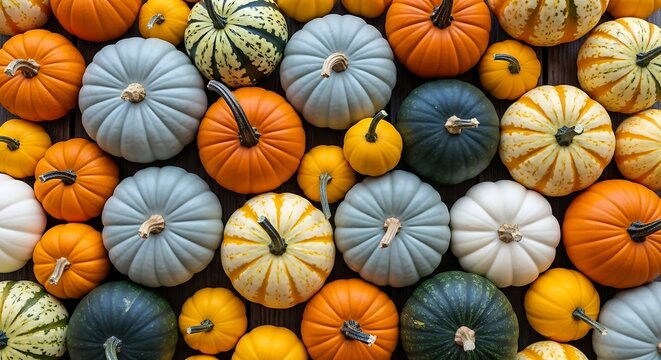 Colorful Pumpkins Arrangement