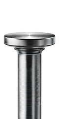 Metallic cylindrical fastener with circular top