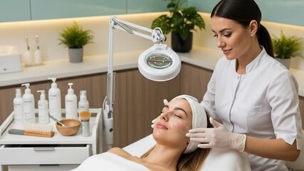 facial cleansing session