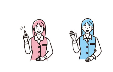 受付　接客　セット