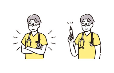 医者　ドクター　先生(イエロー)