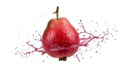 Rose Apple Burst Capturing the Vibrant Splash and Refreshing Essence of a Tropical Fruit