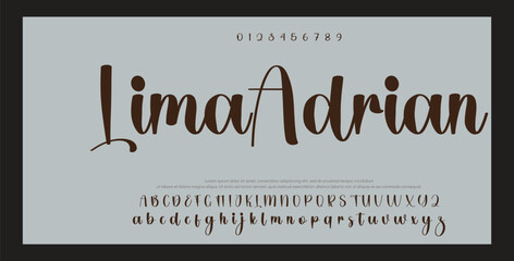 Best Alphabet Signatures Handdraw Brush Script Logotype Font lettering handwritten 