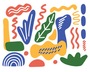 Hand drawn abstract shaper nature vector background