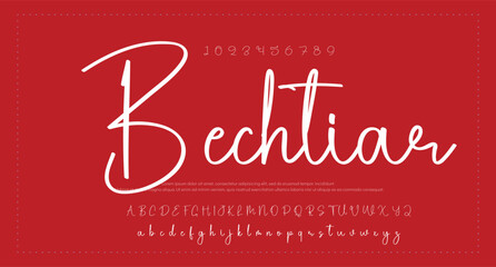 Signature script lettering font 