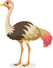 Obraz premium vector illustration of cartoon bird