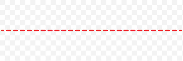 Horizontal long dashed line stroke border isolated on transparent background.
