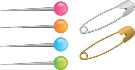 set of colorful plastic clothes pins