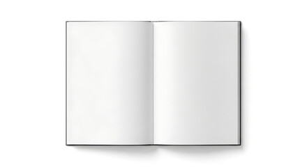 Fototapeta premium Open blank notebook with white pages