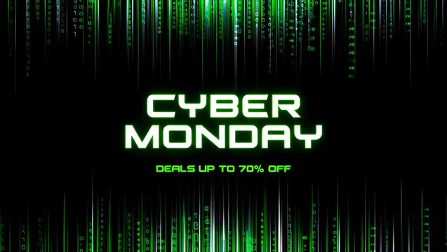 Cyber Monday Digital Tech Sale Banner