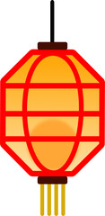 Vibrant Chinese New Year Lantern Vector: Asia Festival & Celebration Icon